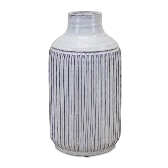 10" Gray Terracotta Vase